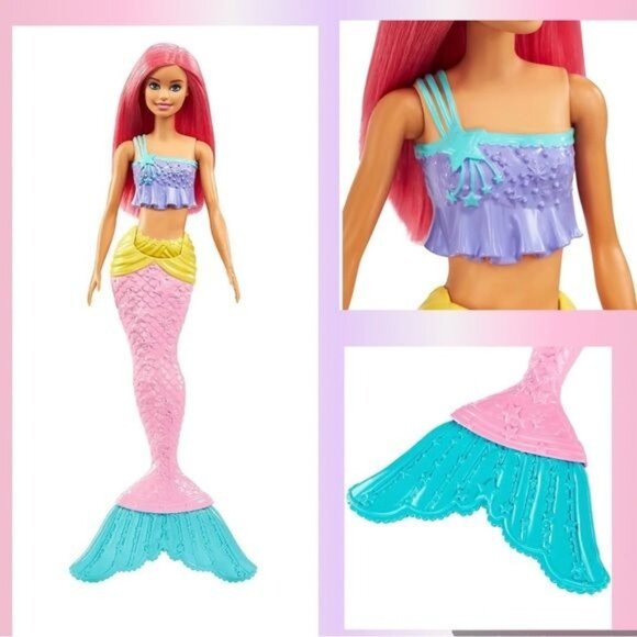 Barbie Dreamtopia Mermaid Doll Pink Hair - Picture 5 of 5